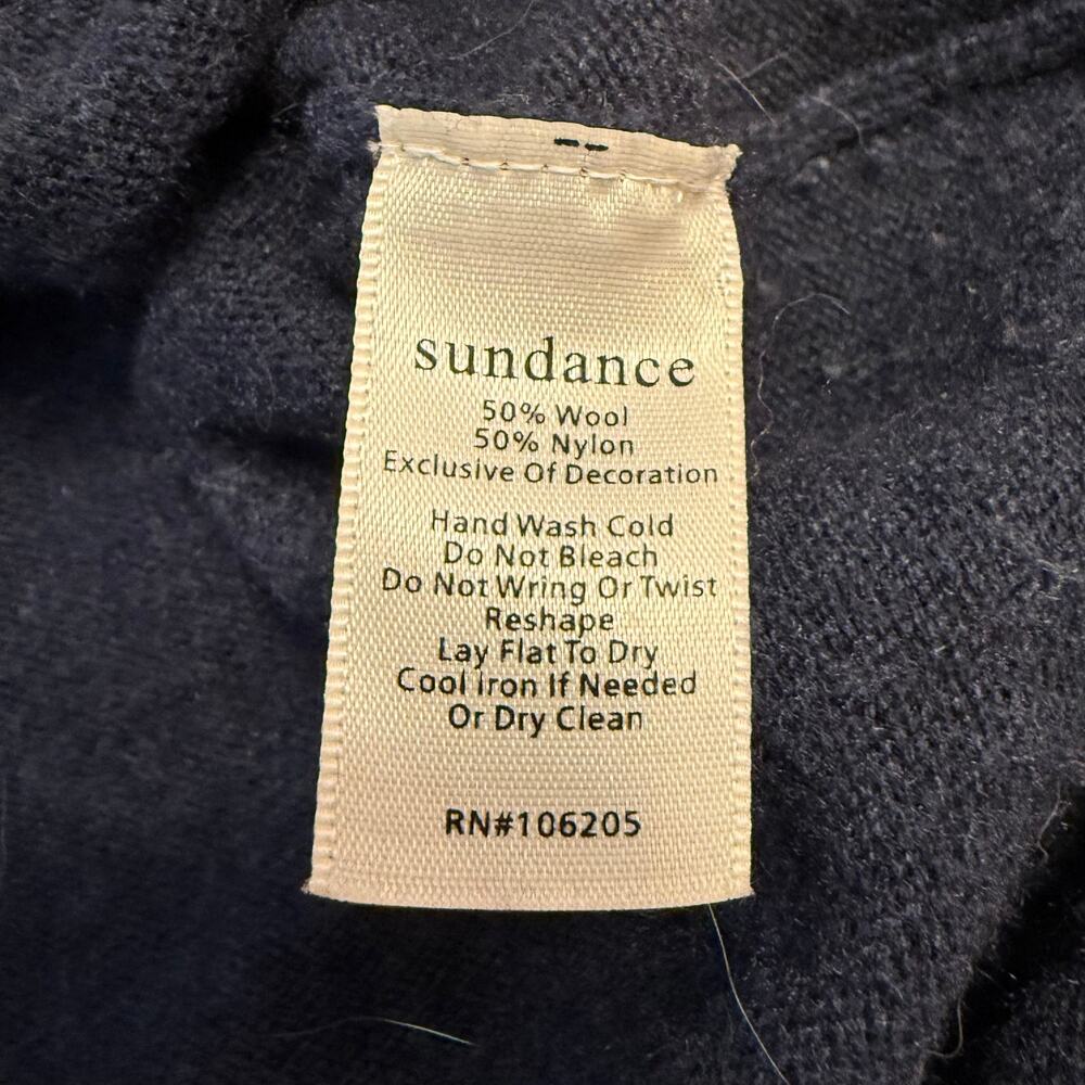 Sundance Weekends Sweater Wool Blend Embroidered Cozycore Blue Women’s Small - Picture 6 of 10